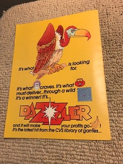 11- 8 1/4” Dazzler CVS  ARCADE VIDEO GAME FLYER