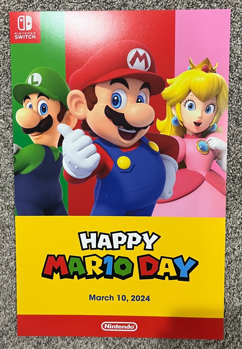 Super Mario Poster (Official Nintendo Mar10 day Mario Day Poster