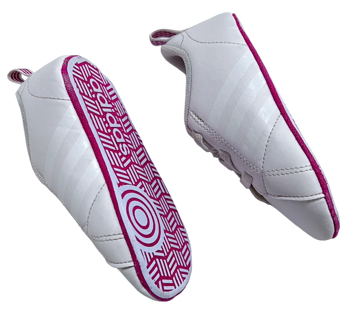 huid Gearceerd Yoghurt Adidas Baby Girls Crib Shoes VS Advantage White/Pink No-Tie Sneakers 3K |  eBay