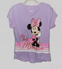 Girls Disney Minnie Mouse Purple Hi-Low Top Select your size New