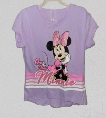 Girls Disney Minnie Mouse Purple Hi-Low Top Select your size New