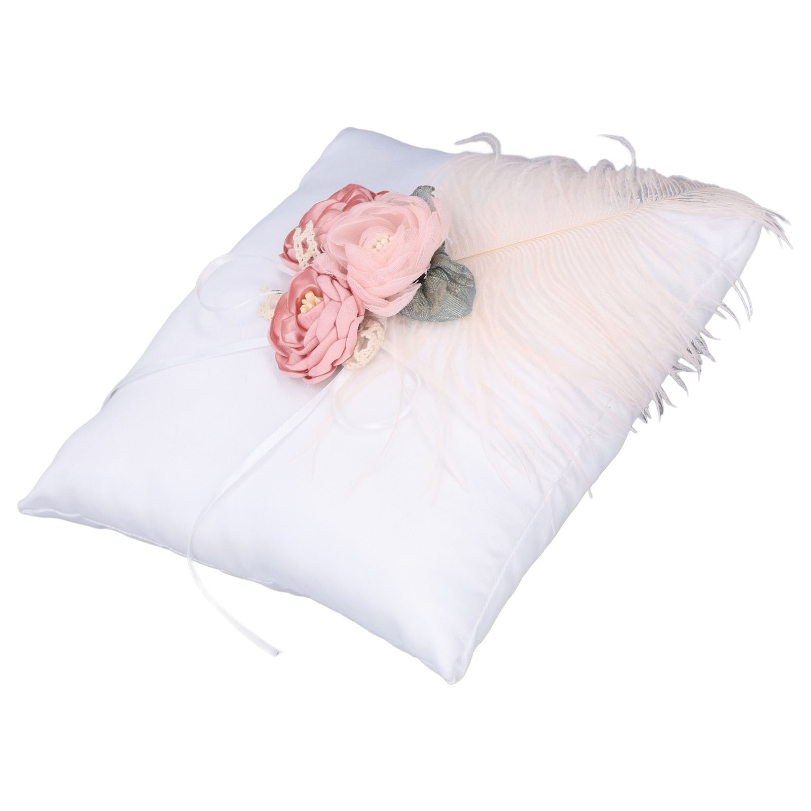 Awtlife - Coussin Porte-alliance En Dentelle Avec Des Perles Couleur