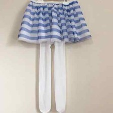 Epic Threads little girls white blue circle tutu skirt tights