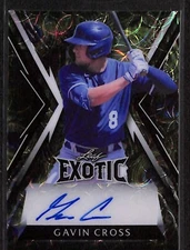 2023 Leaf Exotic GAVIN CROSS (RC) #'d/6 Peacock AUTO KC Royals