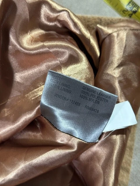 Abrigo Chaqueta Wilsons Leather Maxima Mujer Cuero Gamuza Manga Larga Marrón XL Foto 4 de 4