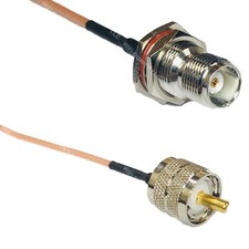 RG316 TNC FEMALE BULKHEAD to PL259 UHF Male RF Cable Rapid-SHIP LOT
