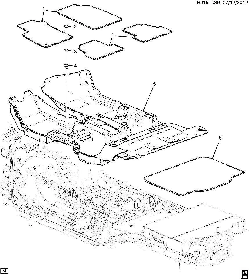 Alfombra de carga trasera Buick Encore 2013-2016 marrón cacao nueva OEM 95459817 Foto 3 de 3