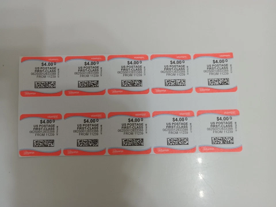 Discount Stamps 100 $4.00 Stamps & 100 $3.00 Stamps. Fast  Shipping!!! - Image 2 of 2