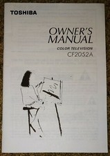 VINTAGE Toshiba Color Television Owner  s Manual CF2052A