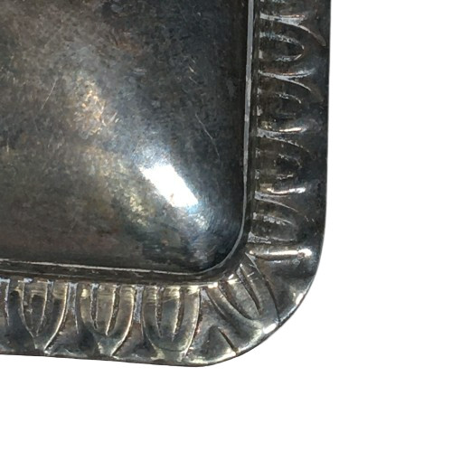 Vtg Silver-Plated Table Sweeper Silent Butler Crumb Catcher Lint Brush Italy