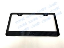Soporte de marco de matrícula de metal negro estilo carbono ST (ajustado deportivo) 1 pieza negro