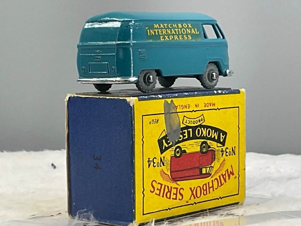 Furgoneta panel Volkswagen Lesney Matchbox #34a años 50, MW. Como nuevo, genuino, en caja B2 N.O.S. Foto 4 de 4