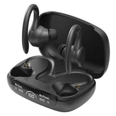 Sports Bluetooth 5.3 Headset TWS Wireless Earbuds Headphone Stereo HiFi Ear-hook