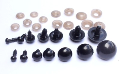 6-40mm Large Black Teddy Bear Plastic Screw Safety Eyes Stuffed Toy Animal Doll