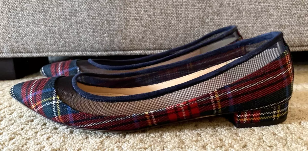 J. Crew Shoes Stewart Tartan Plaid Mesh Flats Sz 7.5 eBay