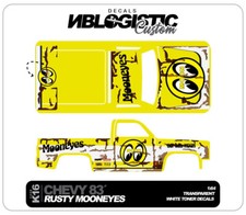 '83 CHEVY SILVERADO Custom WaterSlide Decal for hot wheels 1/64 013