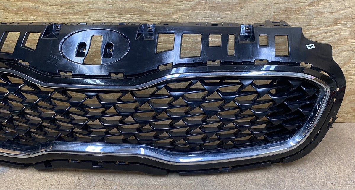 2020 2021 KIA SPORTAGE FRONT UPPER GRILLE BLACK CHROME OEM 86355