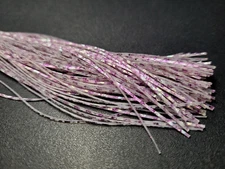 RUBBER SILICONE LEGS - Fly Tying Material -CLEAR/ PURPLE CHROME - 44 Sili Legs 