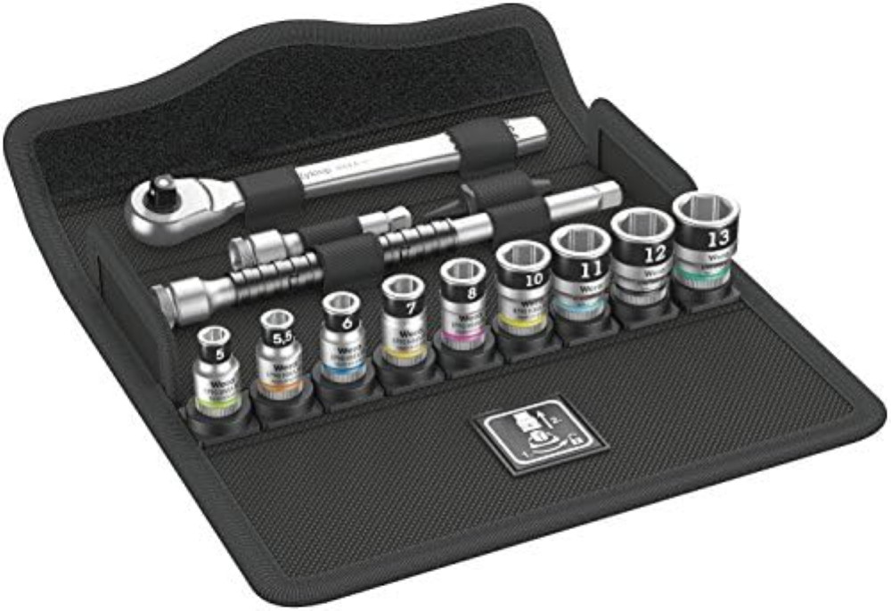 Wera 8100 SA 12 HF Set Cricchetto Zyklop Metal 1/4" Holding Function