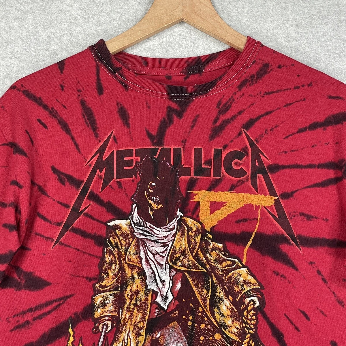 metallica the shortest straw tie dye t shirt