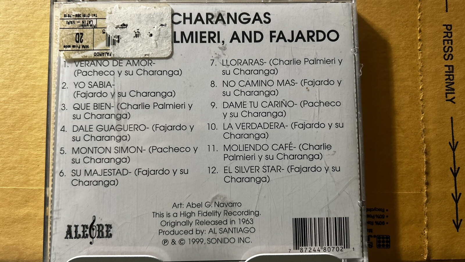 RARE CD No Longer Made Fania Las Charangas Pacheco Palmieri Fajardo Cd ...