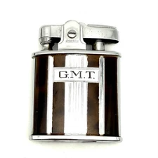 Vintage Ronson Princess De-Light Cigarette Lighter Chrome/Turtle Automatic GMT