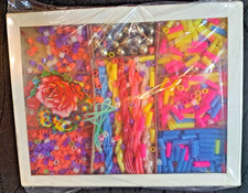 1960s Vintage Sealed Bead Craft Kit Plastic Jewelry Making Set