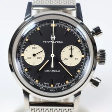 Hamilton Intra-Matic Chronograph H H38429730 40mm Mechanical Reverse Panda Watch