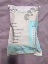 Zomee 120CT Breastmilk Storage Bags 8oz/240ml BPA Free Double Ziplock