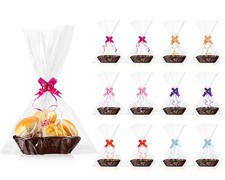 12 Pcs Baskets for Gifts Empty, 9 x 6 x 2.24 Inches Woven Basket with 60 Colo...