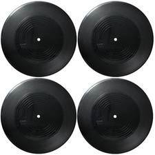 Vinyl Record Decor 12" Blank Records Wall Decor 4pcs Fake Vintage Vinyl Recor...