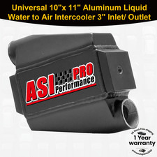 Universal 10x 11 Aluminum Liquid Water To Air Intercooler 3 Inlet Outlet Asi Universal 10x 11 Aluminum Liquid Water To Air Intercooler 3 Inlet Outlet Asi