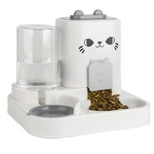 2-in-1 Pet Feeder  Water Dispenser for Cats Dogs - Large Capacity Cat Food S...