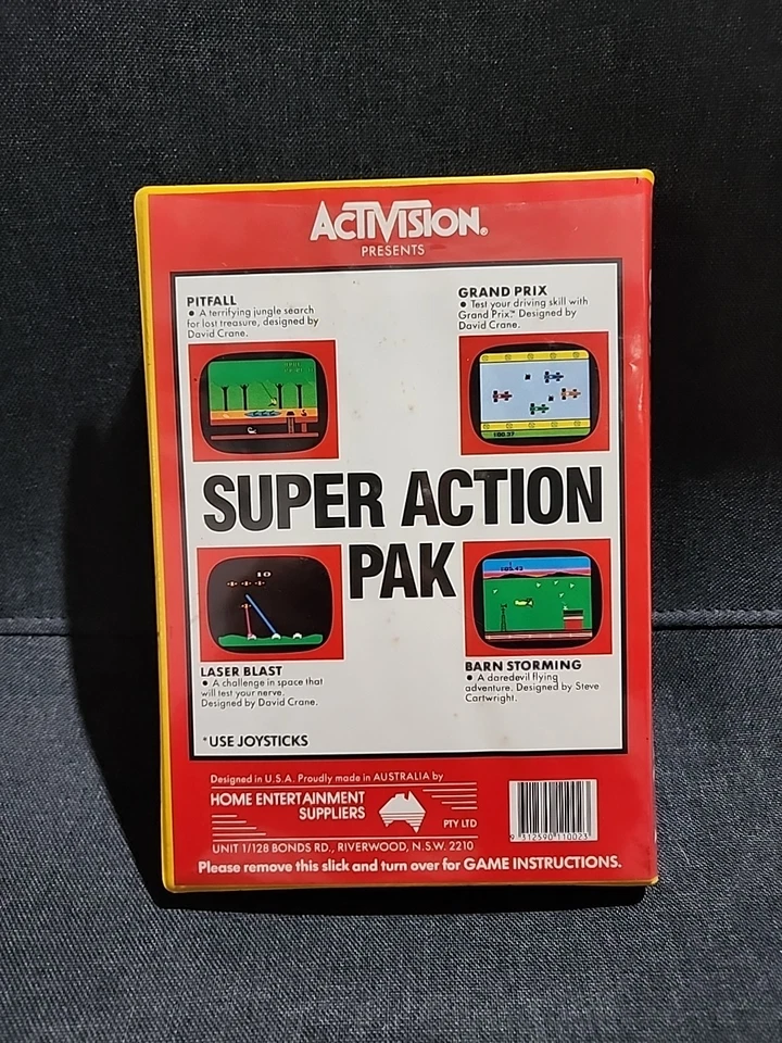 Atari 2600 Super Action Pak Boxed Pitfall Grand Prix Laser Blast Barnstorming - Image 3 of 4