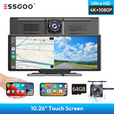 2026 Wireless Carplay Android Auto Screen for Car 10" IPS Portable Touch Screen