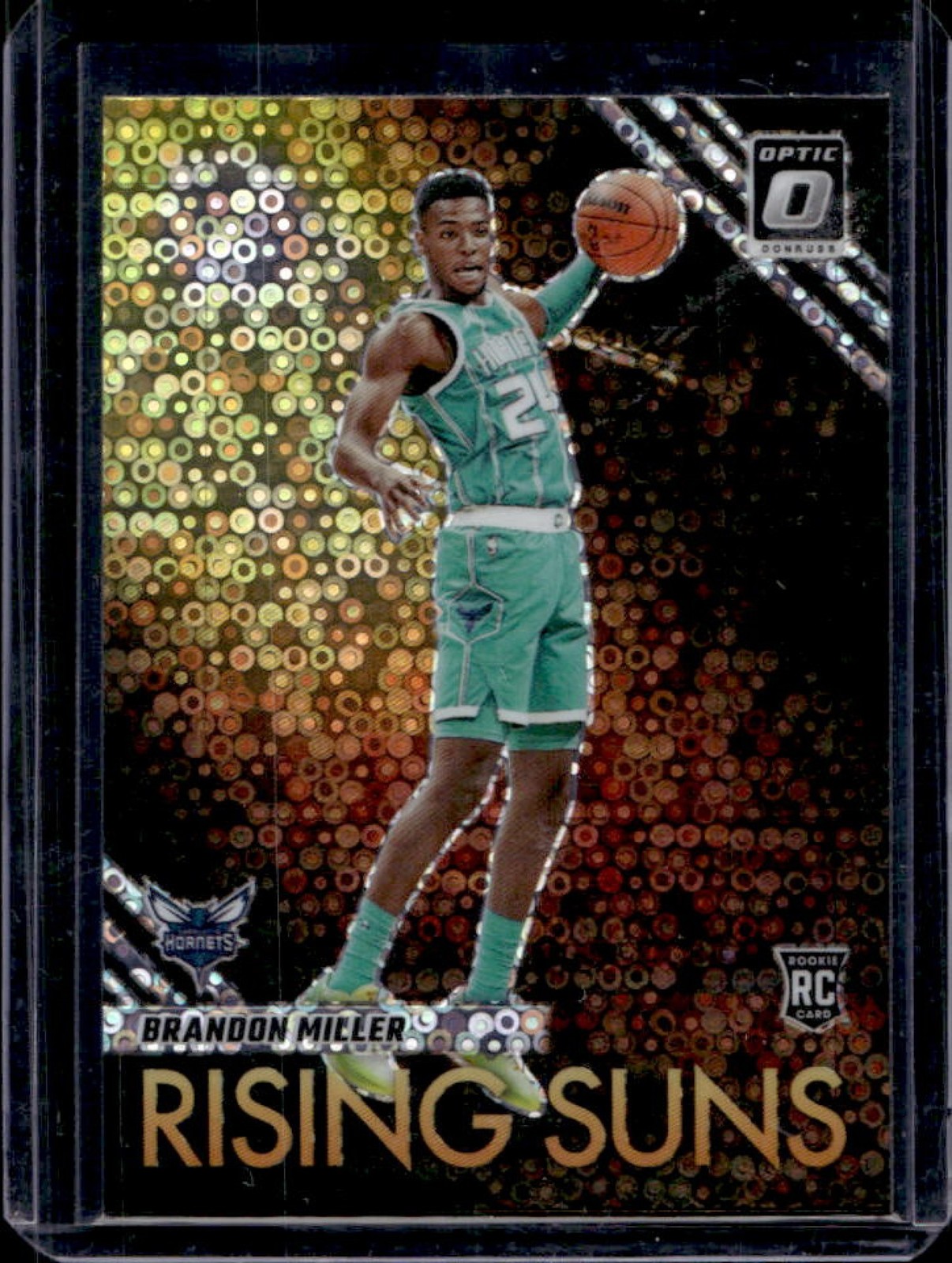 2023-24 Donruss Optic Brandon Miller Rising Suns RC Holo Fast Break #4 Hornets