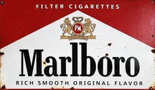 Poster Targa Vintage Marlboro 30x20cm in Metallo