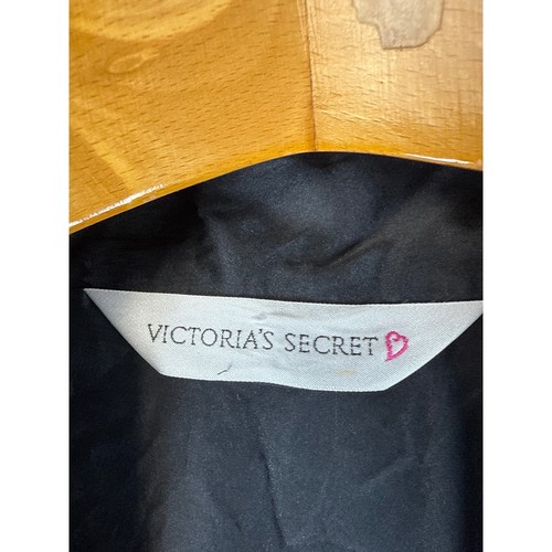 Victoria's Secret 100% Silk Robe Short Kimono Bath Sleep Black Small Sexy Money - Picture 5 of 10