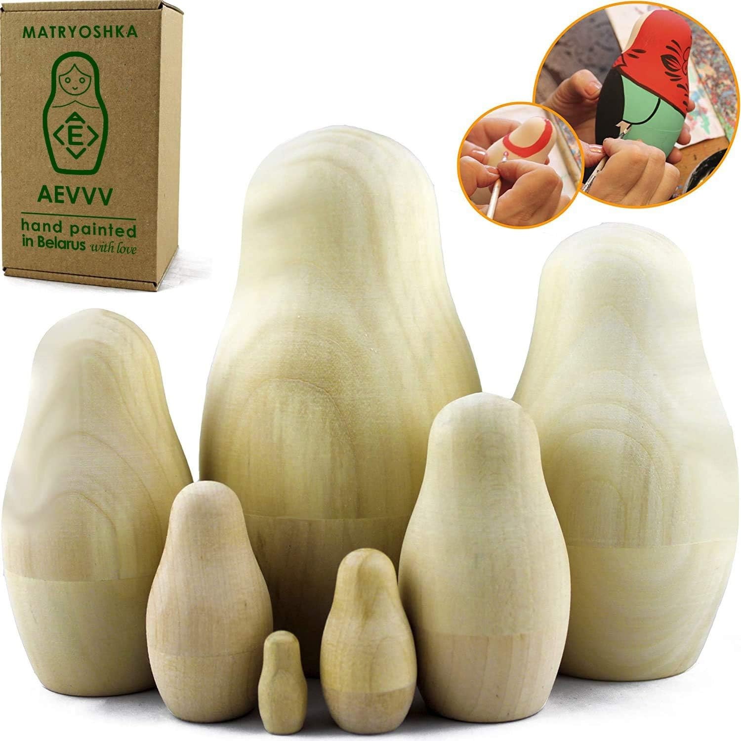 - Diy 7 Matryoshka Nesting Dolls Blank - Diy Unfinish
