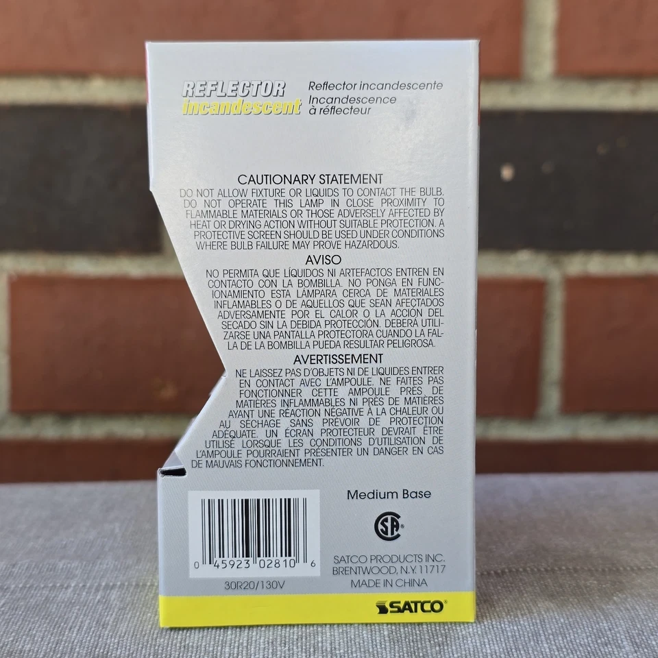 12x Satco S2810 130V Medium Base 30-Watt R20 Light Bulb, Frosted - Image 4 of 4