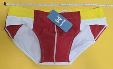 Men's Drawstring RED YELLOW WHITE Bikini Swimwear XL