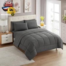 Sweet Home Collection 5 Piece Comforter Set Bag Solid Color All Season Soft down