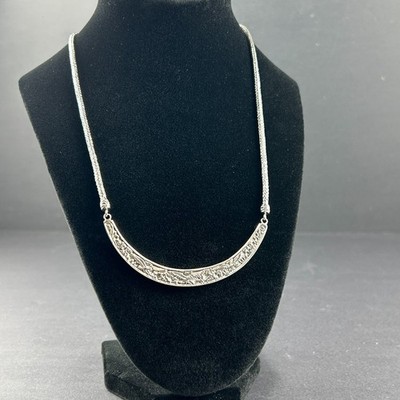 BALI LEGACY Sterling Silver Tulang Naga Engraved Eagle Necklace 18''