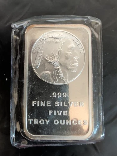 5 oz  Buffalo Silver Bar