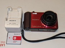 Sony Cyber-shot DSC-HX7V 16.2MP Red Compact Camera 10x Zoom HD W/ 2 Batteries