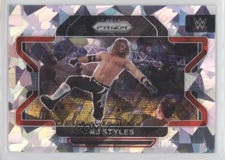 2022 Panini Prizm WWE Ice Prizm AJ Styles #7 s3g