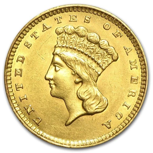 $1 Indian Head Gold Dollar Type 3 AU (Random Year)