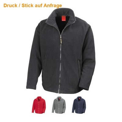 RESULT Herren Fleecejacke Microfleece Jacke Atmungsaktiv Stehkragen R115M NEU