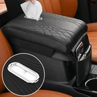 Leather Car Armrest Pad Center Console Box Cover Protector Cushion Accessories