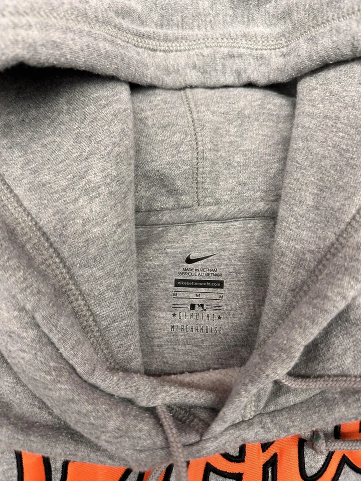 Baltimore Orioles Sudadera con Capucha Para Hombres Gris Medio MLB Béisbol Nike Pullover Sudadera Foto 4 de 4